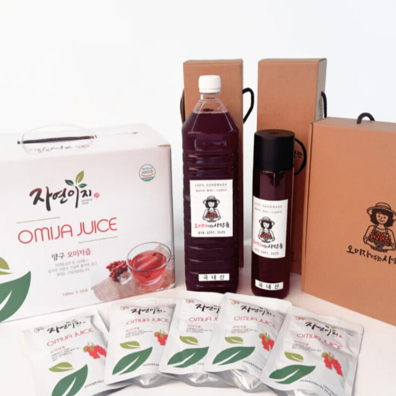 오미자 먹는 사람들,오미자 먹는 사람들 - 양구 오미자청 선물세트 500ml x 3병